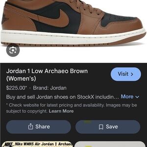 Jordan Low Brown and Black Sneakers